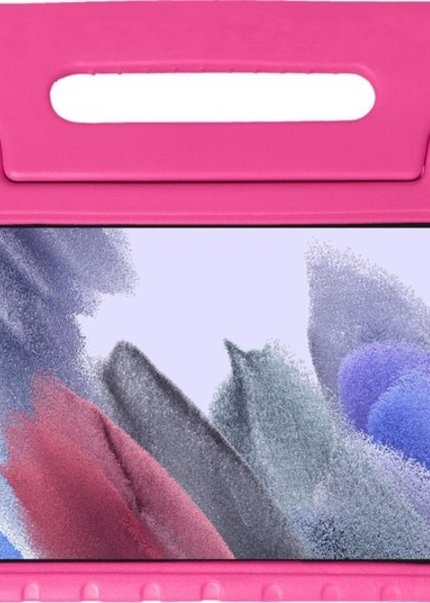BTH Kinderhoes Geschikt voor Samsung Galaxy Tab A7 Lite Hoes Kinder Hoesje Kids Case Cover Kidsproof Met 2x Screenprotector - Hoesje Geschikt voor Samsung Tab A7 Lite Hoesje Kinder Hoes - Roze