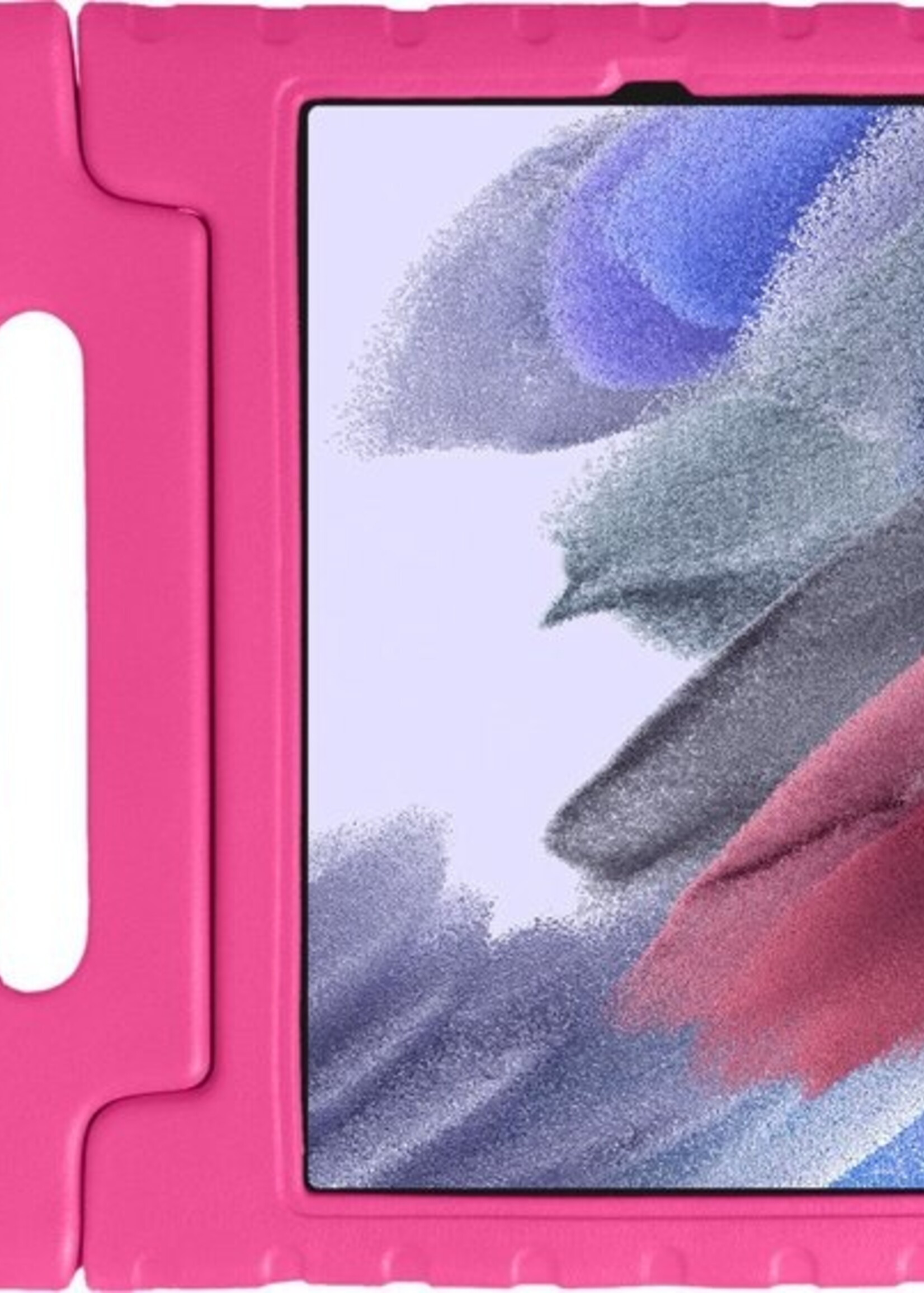 BTH Kinderhoes Geschikt voor Samsung Galaxy Tab A7 Lite Hoes Kinder Hoesje Kids Case Cover Kidsproof Met 2x Screenprotector - Hoesje Geschikt voor Samsung Tab A7 Lite Hoesje Kinder Hoes - Roze