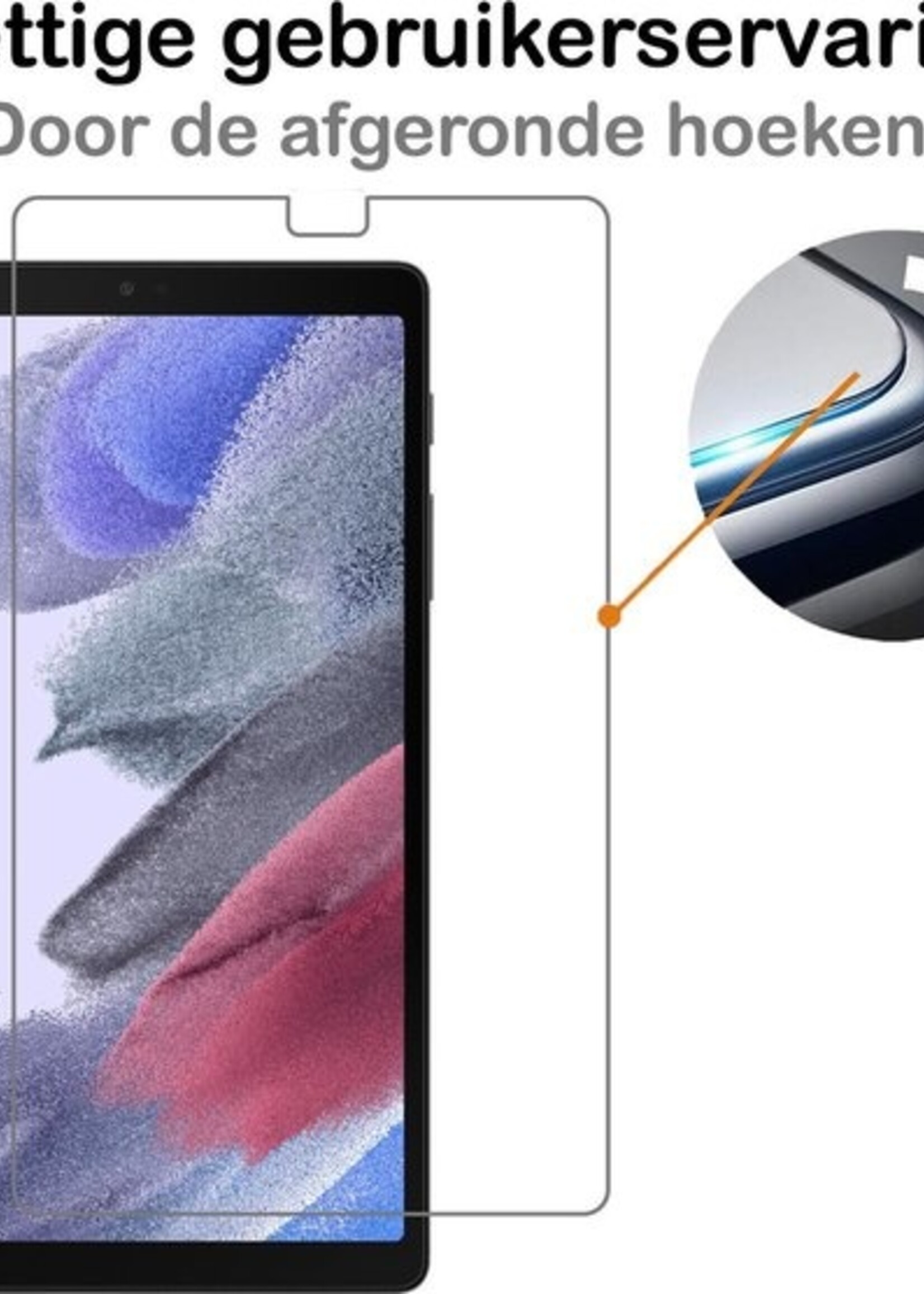 BTH Kinderhoes Geschikt voor Samsung Galaxy Tab A7 Lite Hoes Kinder Hoesje Kids Case Cover Kidsproof Met 2x Screenprotector - Hoesje Geschikt voor Samsung Tab A7 Lite Hoesje Kinder Hoes - Blauw