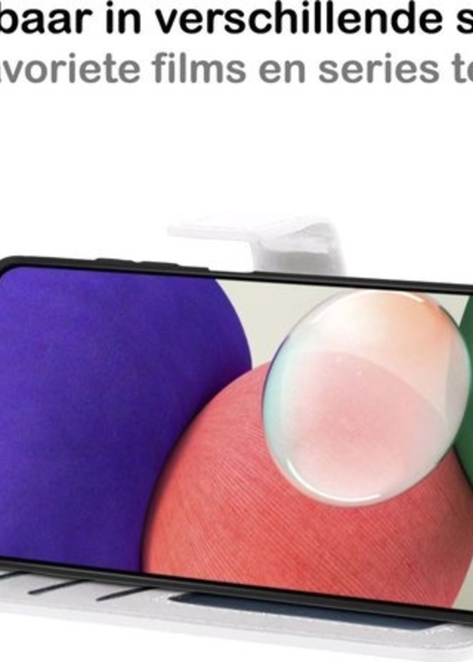 BTH Hoesje Geschikt voor Samsung A22 4G Hoesje Book Case Hoes Portemonnee Cover Walletcase Met 2x Screenprotector - Hoes Geschikt voor Samsung Galaxy A22 4G Hoes Bookcase Hoesje - Wit