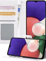BTH BTH Samsung Galaxy A22 4G Hoesje Bookcase - Wit