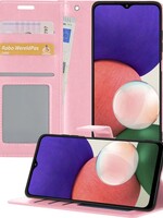 BTH BTH Samsung Galaxy A22 5G Hoesje Bookcase - Lichtroze