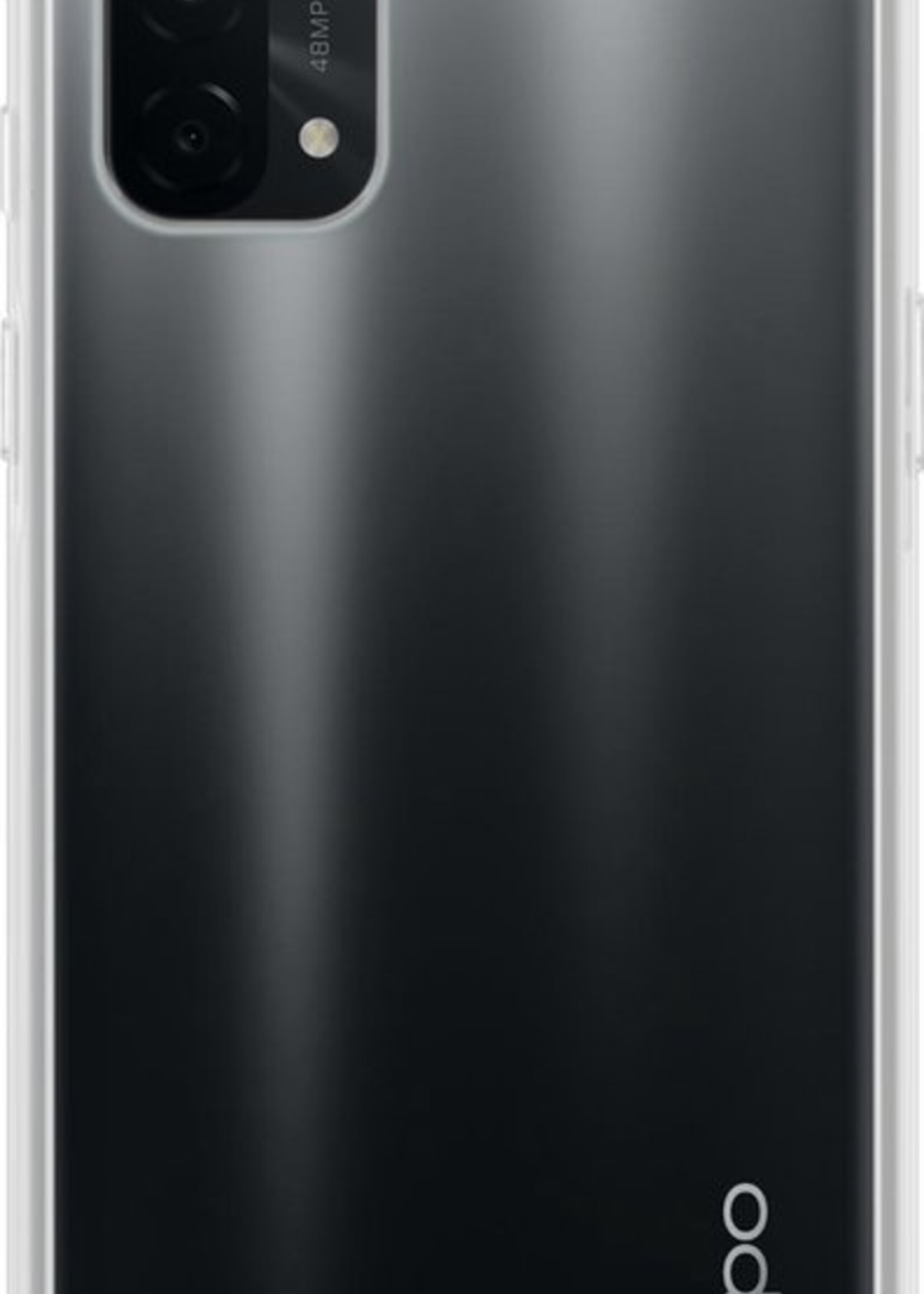BTH Hoesje Geschikt voor OPPO A54 5G Hoesje Siliconen Case Hoes Met 2x Screenprotector - Hoes Geschikt voor OPPO A54 5G Hoes Cover Case - Transparant