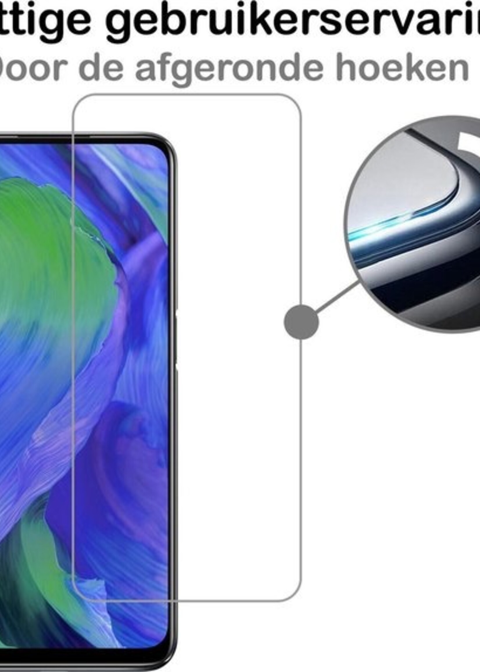 BTH Hoesje Geschikt voor OPPO A54 Hoesje Siliconen Shock Proof Case Hoes Met 2x Screenprotector - Hoes Geschikt voor OPPO A54 Hoes Cover Case Shockproof - Transparant