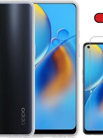 BTH BTH Oppo A74 4G hoesje siliconen transparant met screenprotector