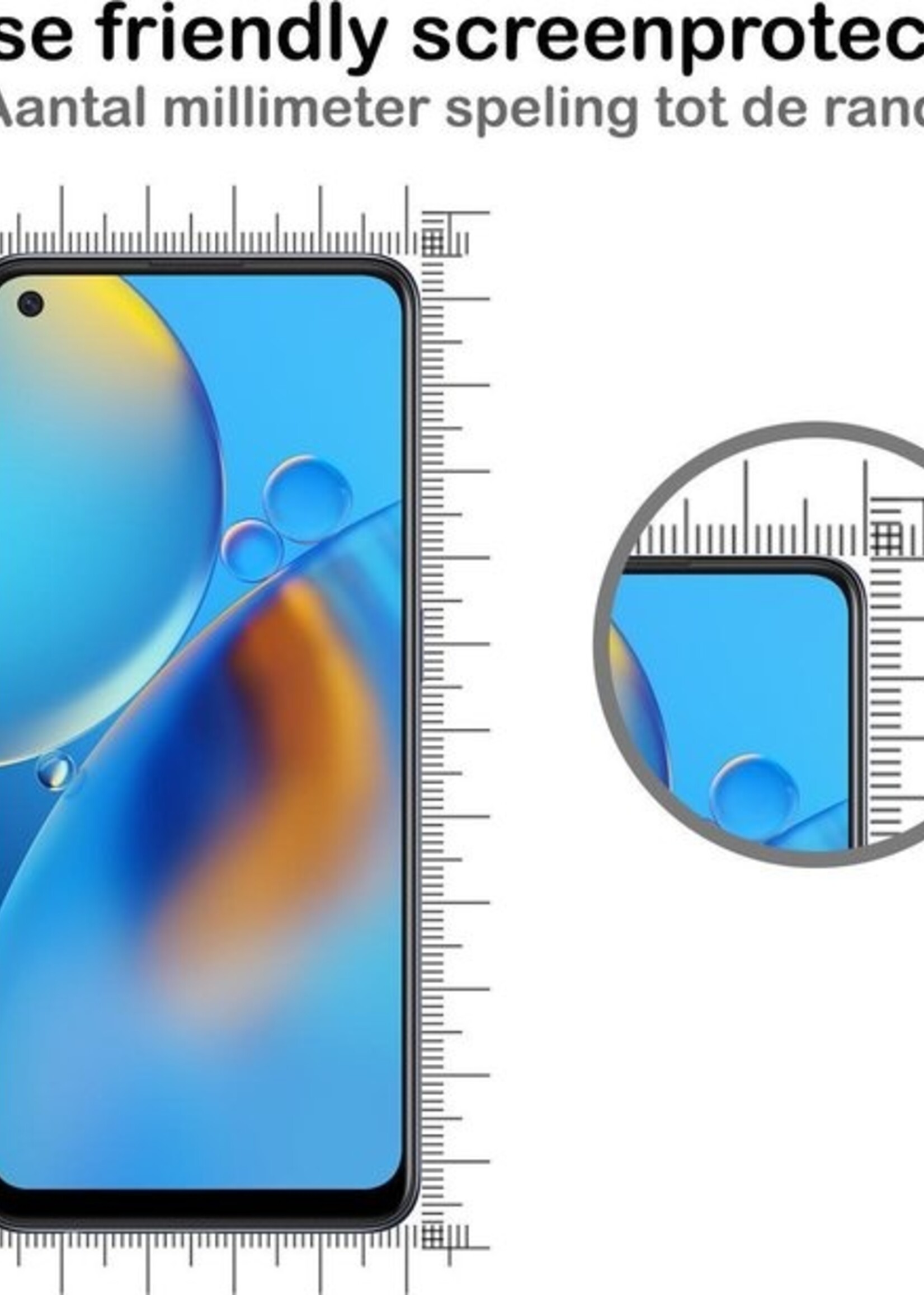 BTH Hoesje Geschikt voor OPPO A74 4G Hoesje Siliconen Case Hoes Met 2x Screenprotector - Hoes Geschikt voor OPPO A74 4G Hoes Cover Case - Transparant