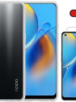 BTH BTH Oppo A74 5G hoesje siliconen transparant met screenprotector