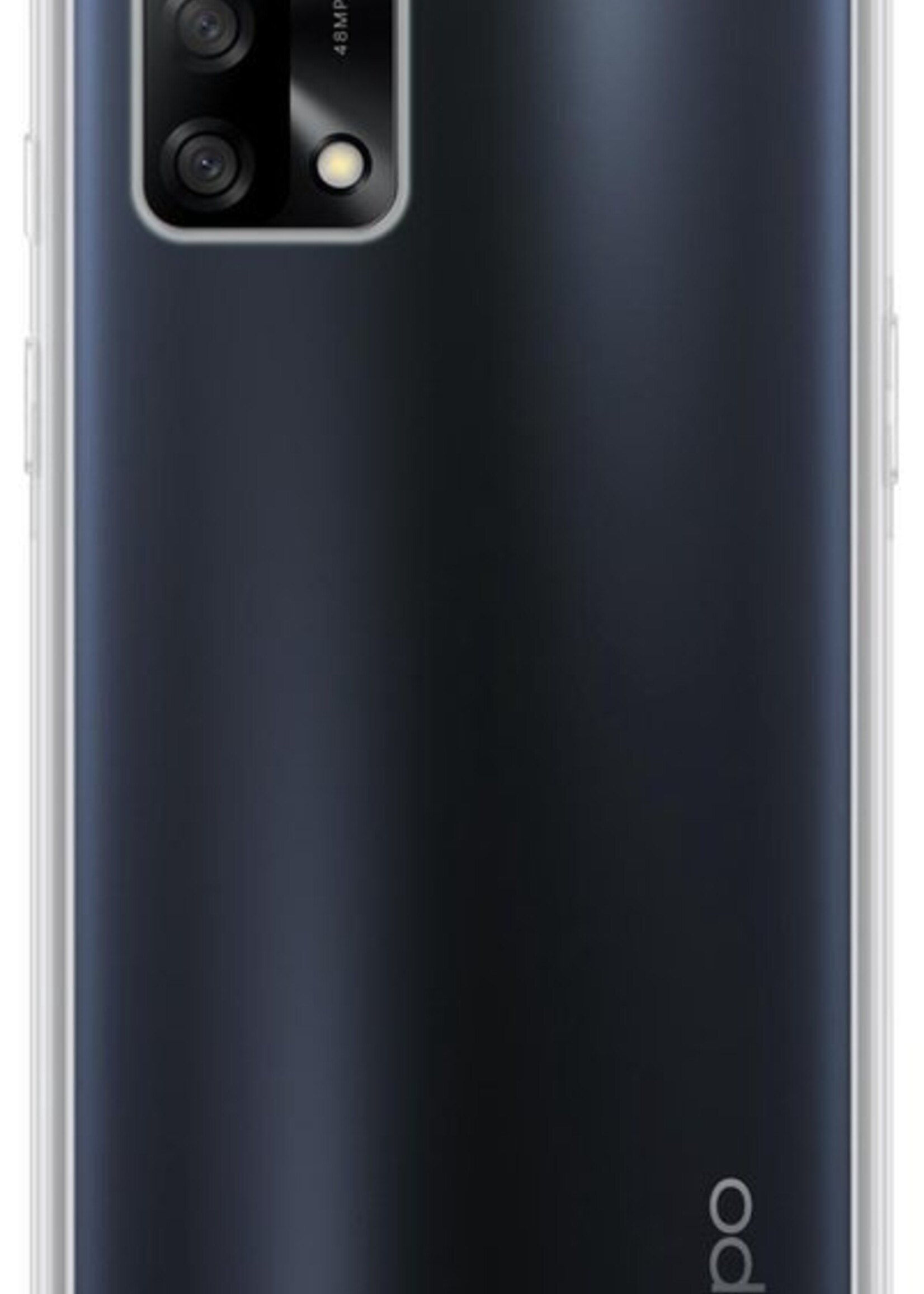 BTH Hoesje Geschikt voor OPPO A74 4G Hoesje Siliconen Shock Proof Case Hoes Met 2x Screenprotector - Hoes Geschikt voor OPPO A74 4G Hoes Cover Case Shockproof - Transparant