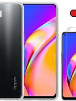 BTH BTH Oppo A94 4G hoesje siliconen transparant met screenprotector