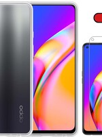 BTH BTH Oppo A94 5G hoesje siliconen transparant met 2x screenprotector