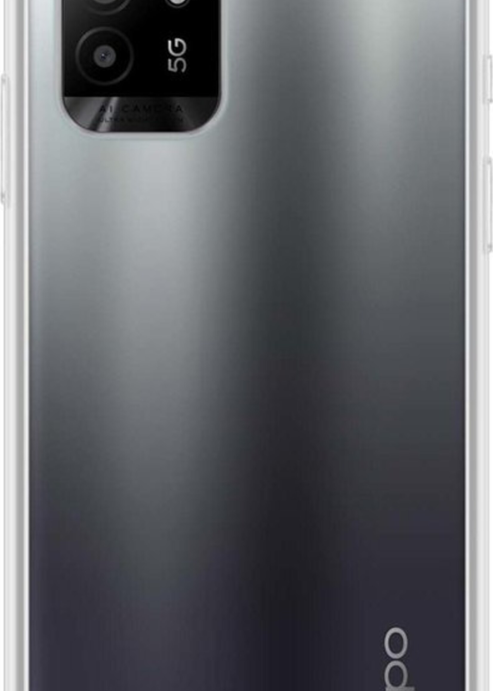 BTH Hoesje Geschikt voor OPPO A94 5G Hoesje Siliconen Case Hoes Met 2x Screenprotector - Hoes Geschikt voor OPPO A94 5G Hoes Cover Case - Transparant