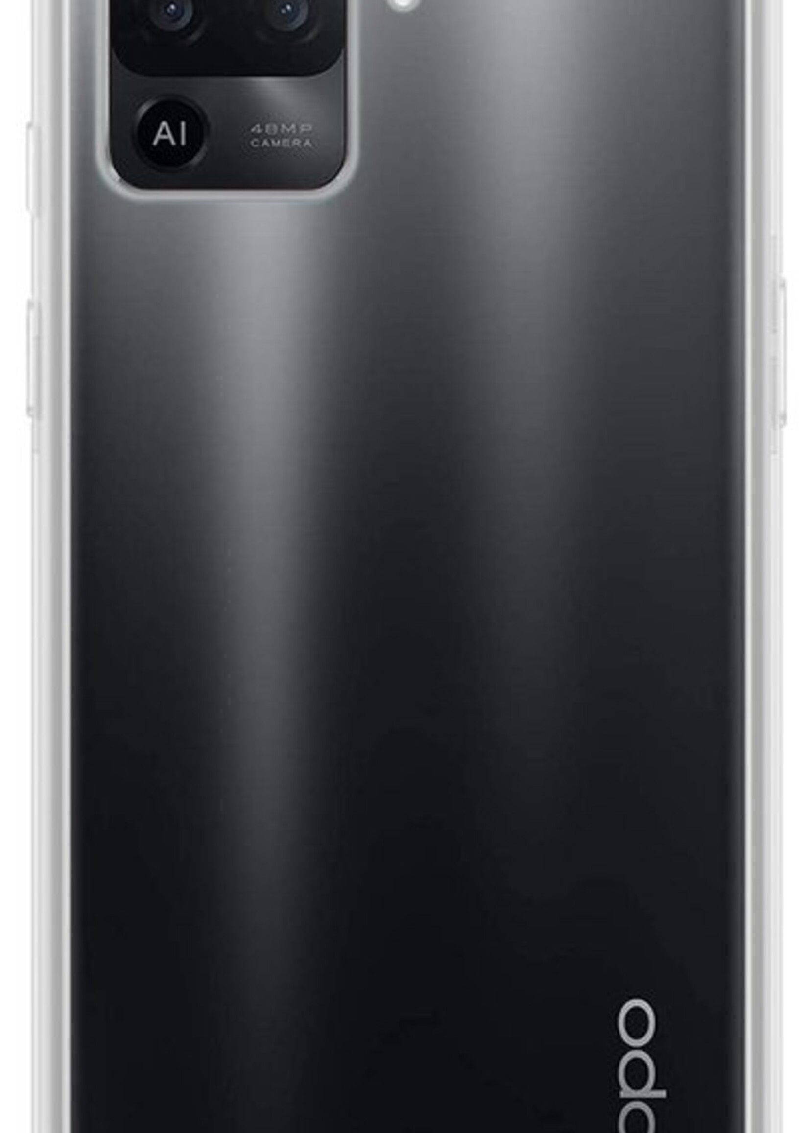 BTH Hoesje Geschikt voor OPPO A94 Hoesje Siliconen Shock Proof Case Hoes Met Screenprotector - Hoes Geschikt voor OPPO A94 Hoes Cover Case Shockproof - Transparant
