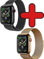 BTH BTH Apple Watch Bandje Milanees (38/40 mm) - Zwart & Goud
