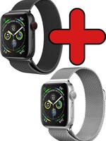 BTH BTH Apple Watch Bandje Milanees (38/40 mm) - Zwart & Zilver