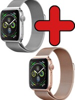 BTH BTH Apple Watch Bandje Milanees (38/40 mm) - Zilver & Rose Goud