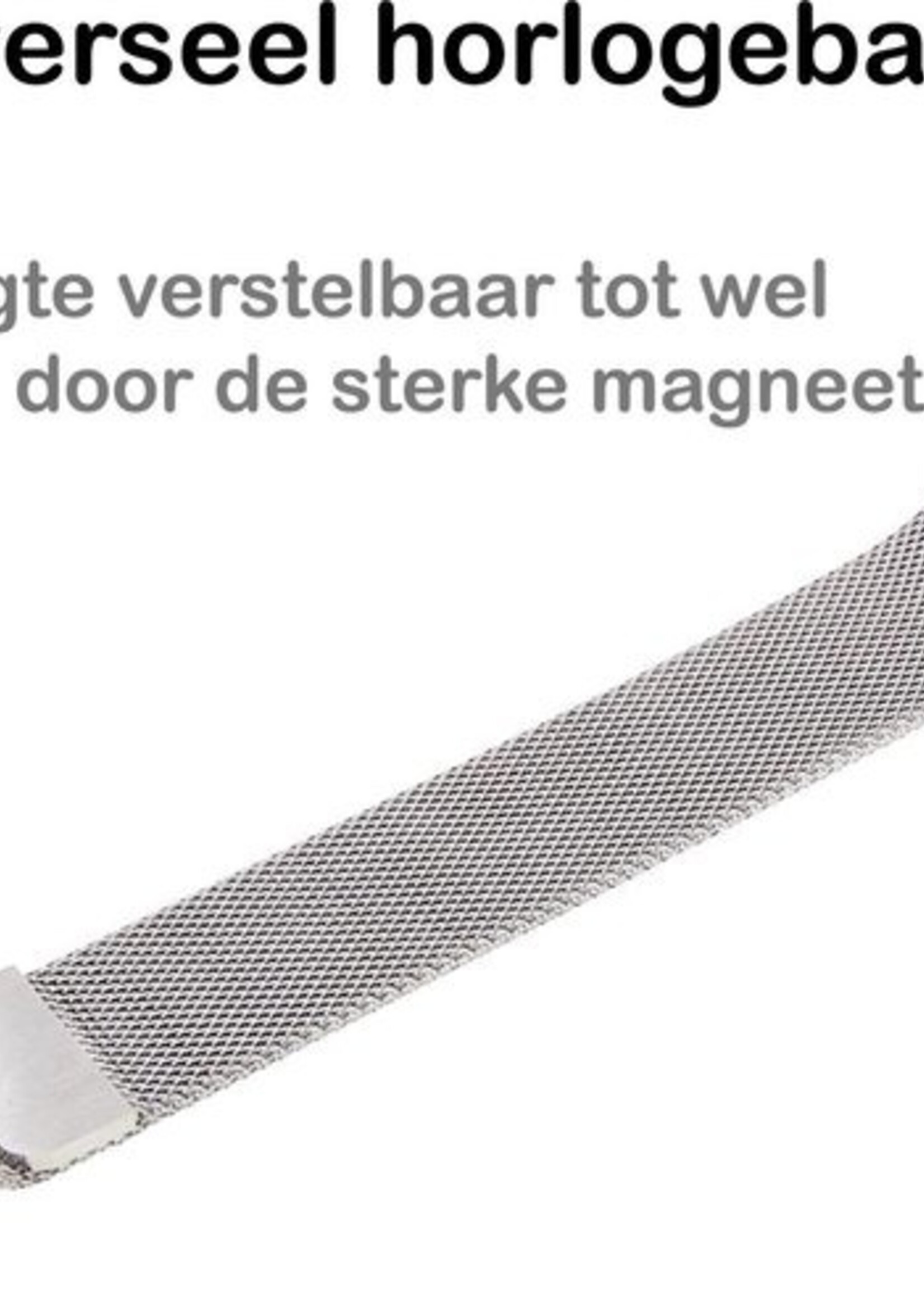 BTH Milanese Horlogeband Geschikt voor Apple Watch 38/40/41 mm Bandje Milanees - Polsbandje Met Magneetsluiting Geschikt voor Apple Watch 38/40/41 mm Bandje Milanees - Zilver & Rose Goud