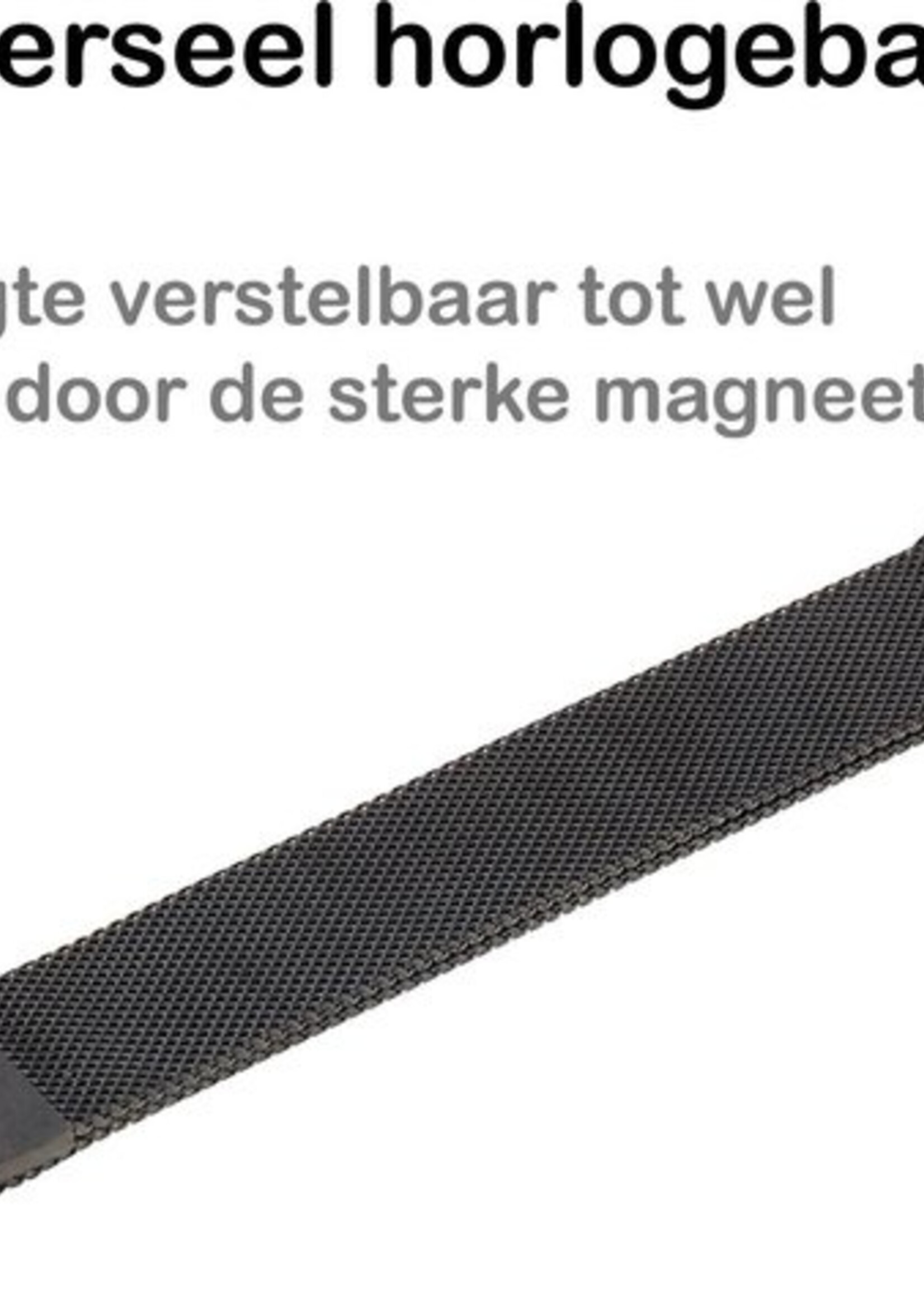 BTH Milanese Horlogeband Geschikt voor Apple Watch 42/44 mm Bandje Milanees - Polsbandje Met Magneetsluiting Geschikt voor Apple Watch 42/44 mm Bandje Milanees - Zwart & Goud