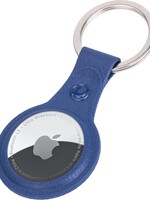 BTH BTH AirTag Hoesje Leer - Donkerblauw
