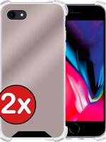 BTH 2 PACK - BTH iPhone 7 Spiegel hoesje - Rose Goud
