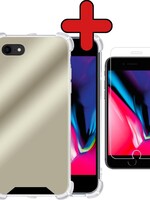 BTH BTH iPhone 8 Spiegel hoesje met screenprotector - Goud