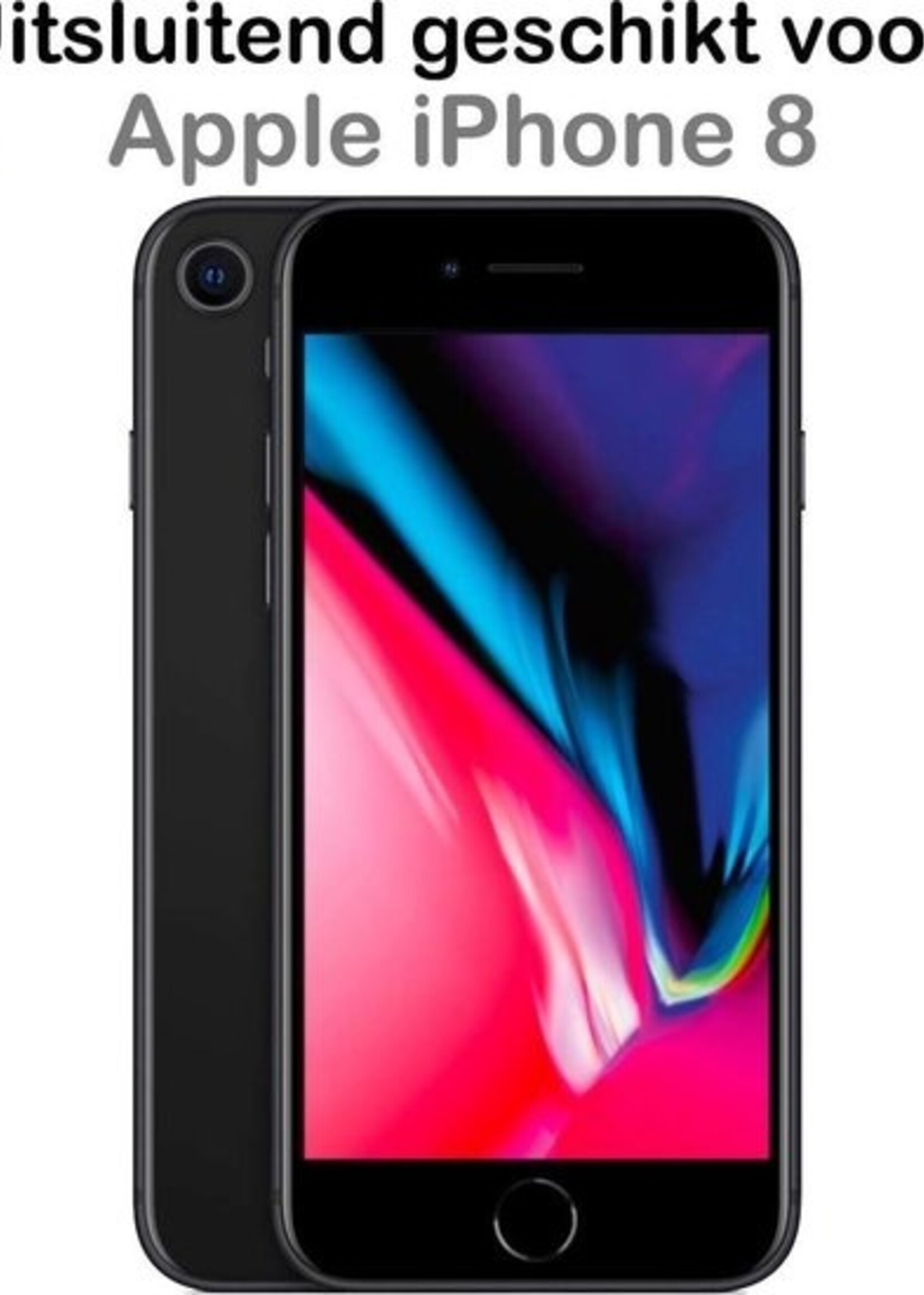 BTH Hoesje Geschikt voor iPhone 8 Hoesje Siliconen Shock Proof Case Hoes Met Screenprotector - Hoes Geschikt voor iPhone 8 Hoes Cover Case Shockproof - Goud