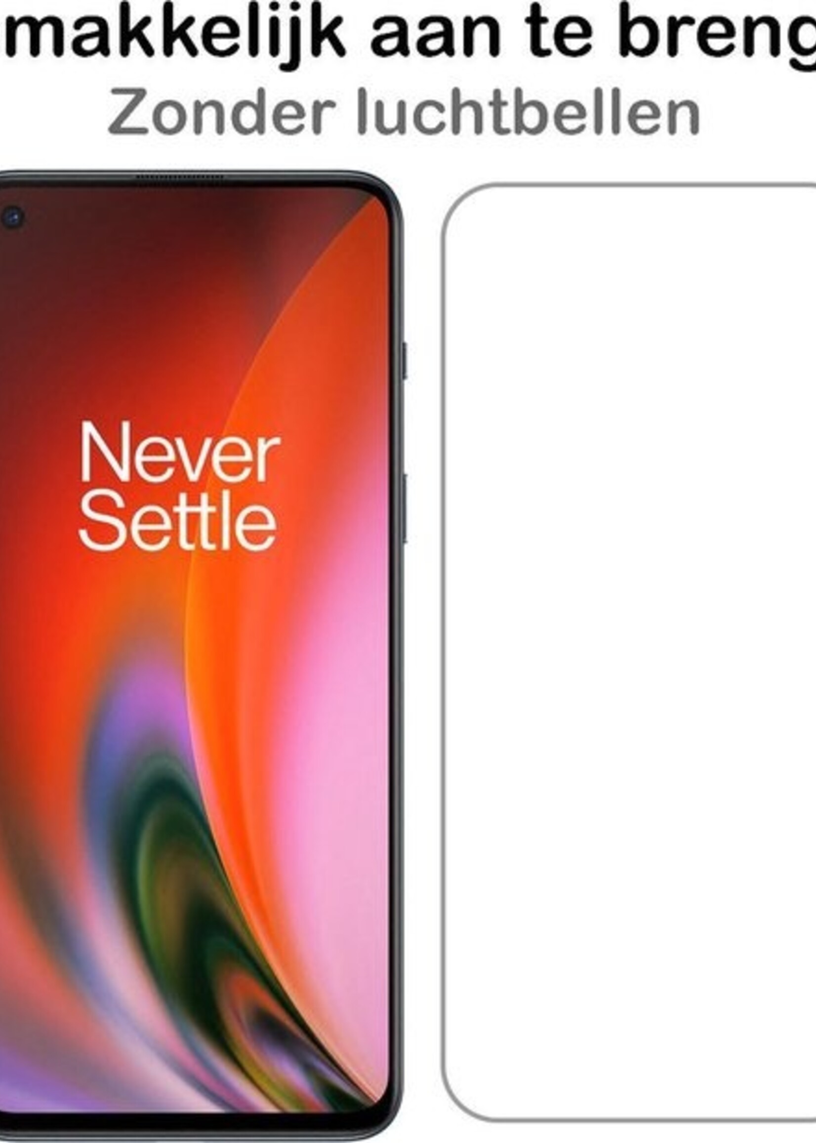 BTH Screenprotector Geschikt voor OnePlus Nord 2 Screenprotector Glas Gehard Tempered Glass - Screenprotector Geschikt voor OnePlus Nord 2 Screen Protector Screen Cover - 2 PACK