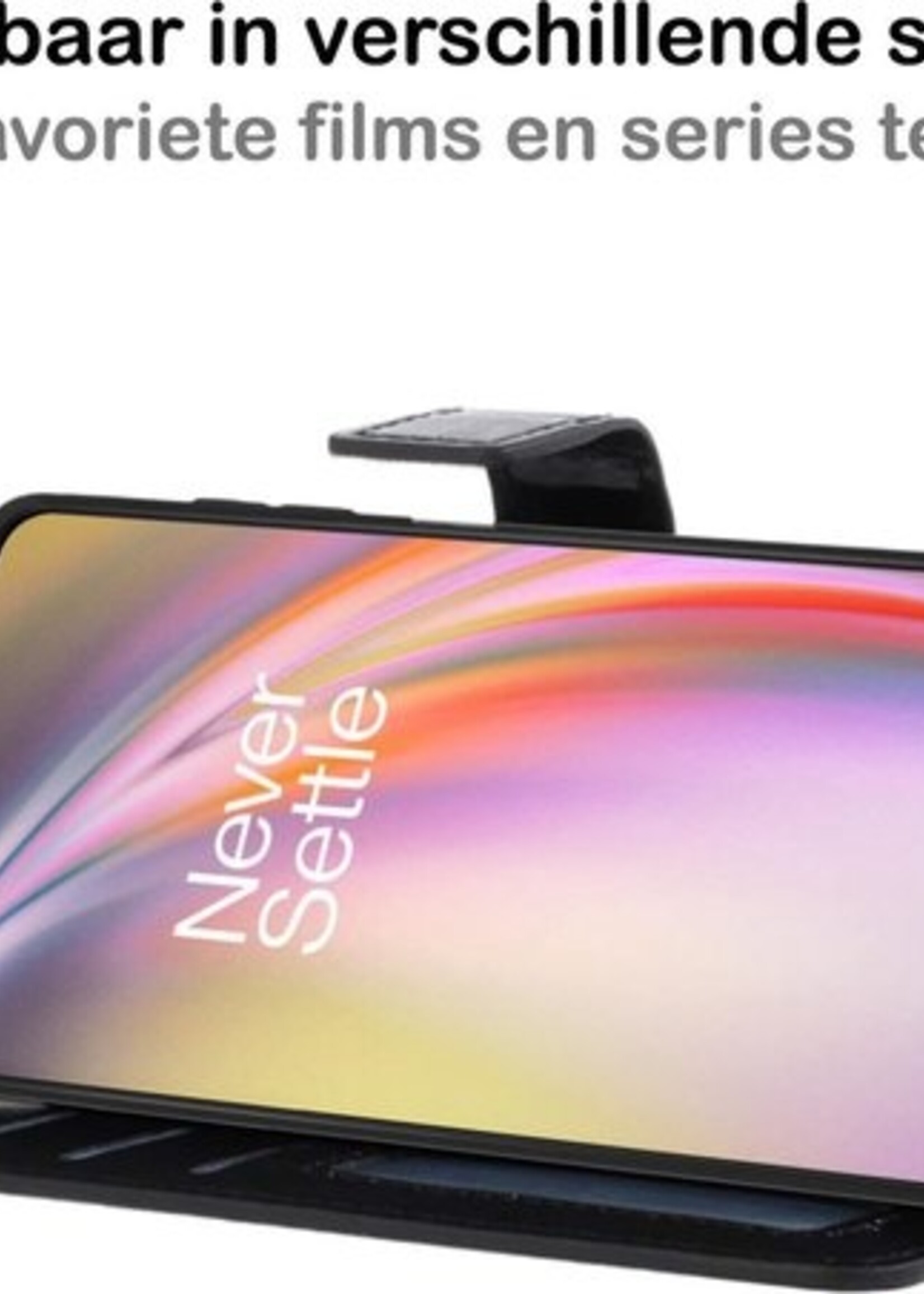BTH Hoesje Geschikt voor OnePlus Nord CE Hoesje Book Case Hoes Portemonnee Cover Walletcase Met 2x Screenprotector - Hoes Geschikt voor OnePlus Nord CE Hoes Bookcase Hoesje - Zwart