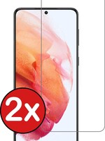 BTH BTH Samsung Galaxy S21 Screenprotector Gehard Glas Met Dichte Notch - 2 PACK