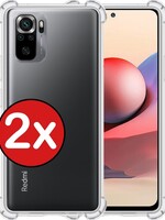 BTH BTH Xiaomi Note 10s hoesje shock proof - Transparant - 2 PACK