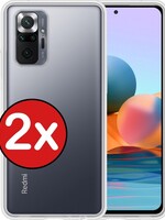 BTH BTH Xiaomi Note 10 Pro hoesje siliconen - Transparant - 2 PACK