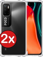 BTH BTH Xiaomi Poco M3 Pro hoesje shock proof - Transparant - 2 PACK