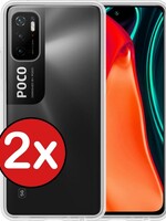 BTH BTH Xiaomi Poco M3 Pro hoesje siliconen - Transparant - 2 PACK