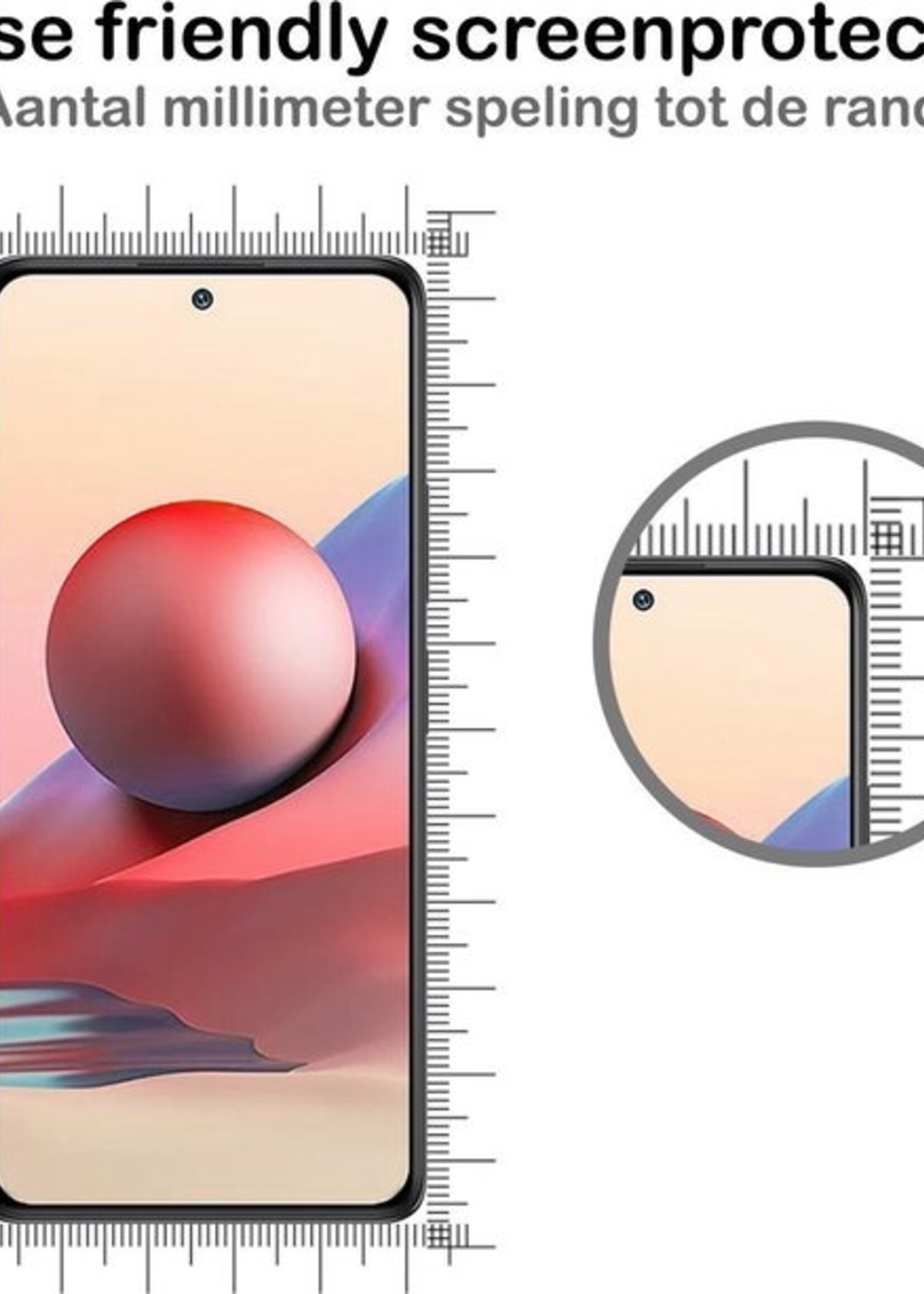 BTH Hoesje Geschikt voor Redmi Note 10S Hoesje Siliconen Shock Proof Case Hoes Met 2x Screenprotector - Hoes Geschikt voor Redmi Note 10S Hoes Cover Case Shockproof - Transparant