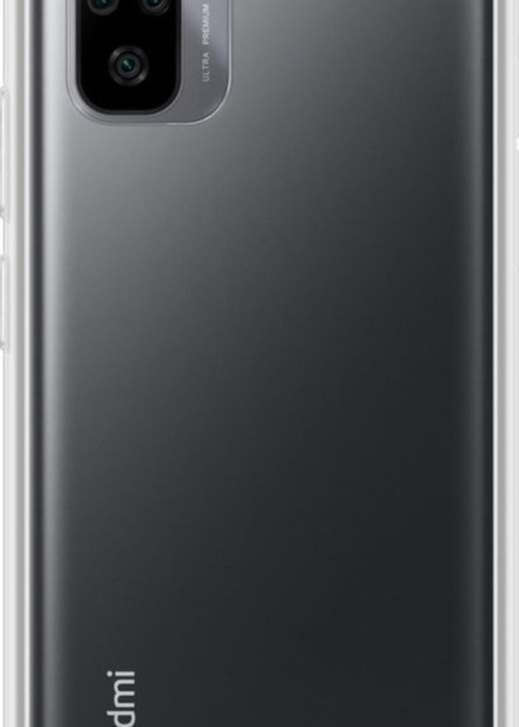 BTH Hoesje Geschikt voor Redmi Note 10S Hoesje Siliconen Case Hoes Met Screenprotector - Hoes Geschikt voor Redmi Note 10S Hoes Cover Case - Transparant