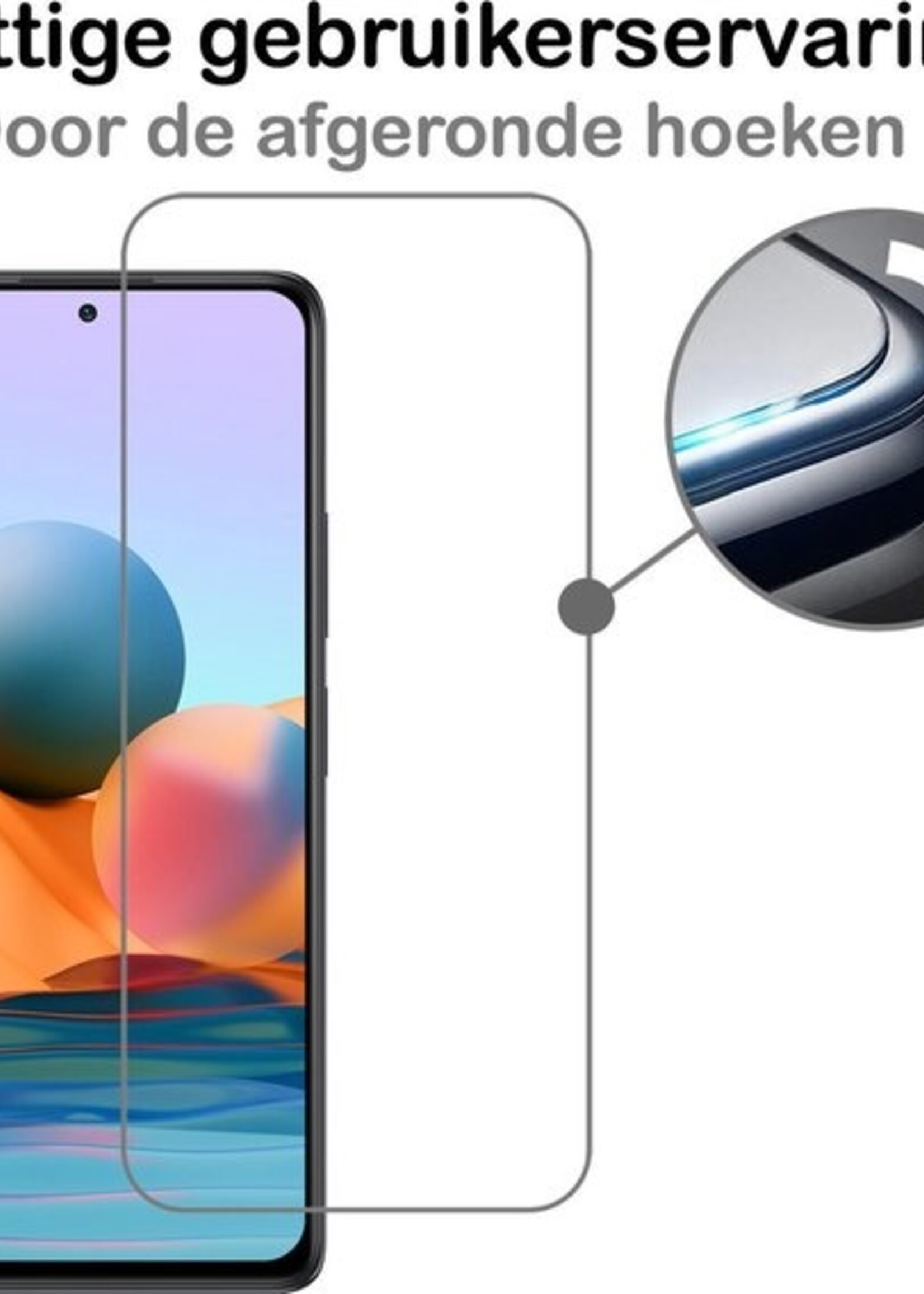 BTH Hoesje Geschikt voor Xiaomi Redmi Note 10 Pro Hoesje Siliconen Shock Proof Case Hoes Met 2x Screenprotector - Hoes Geschikt voor Xiaomi Redmi Note 10 Pro Hoes Cover Case Shockproof - Transparant