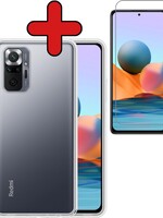 BTH BTH Xiaomi Redmi Note 10 Pro hoesje siliconen transparant met screenprotector