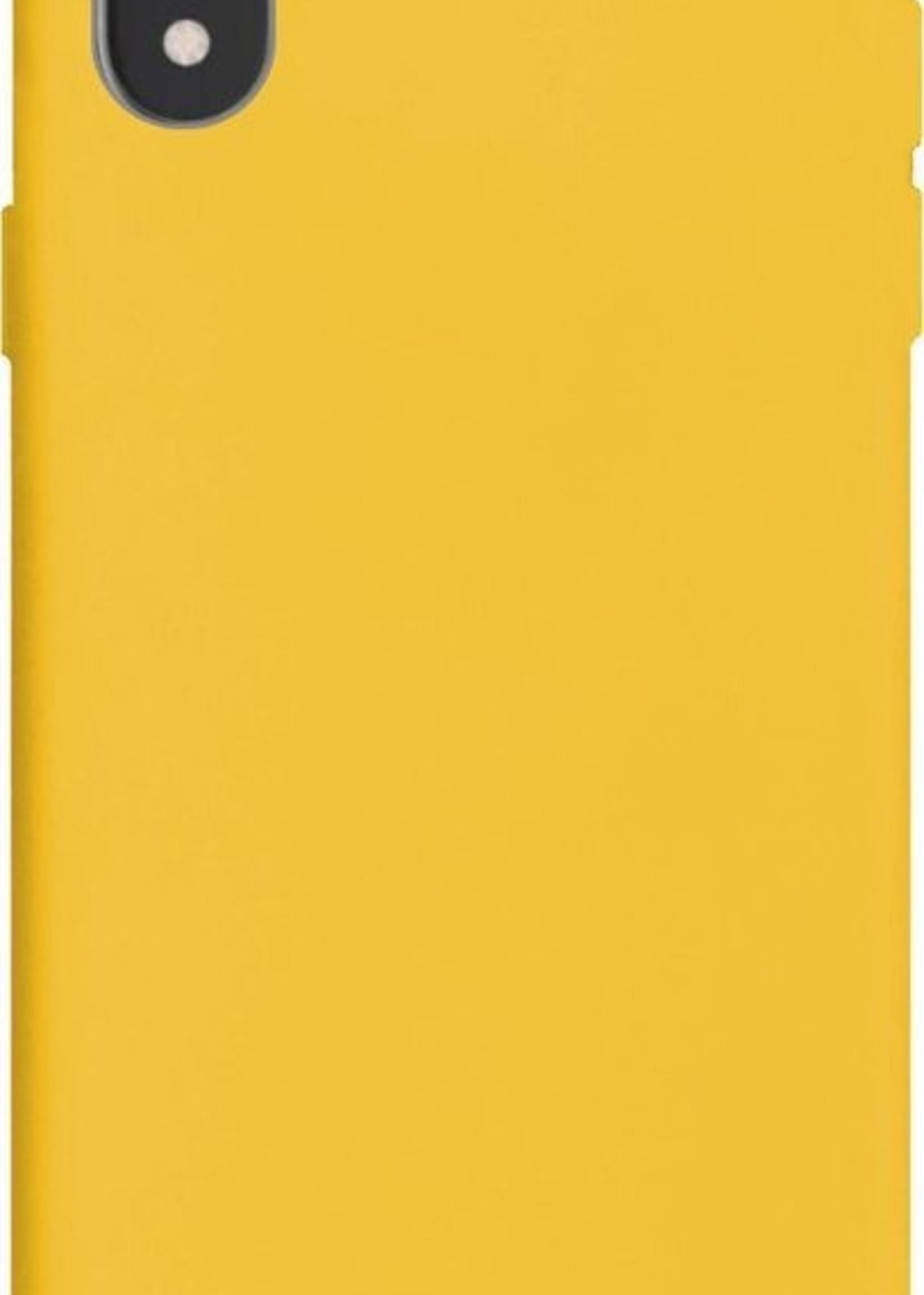BTH Hoesje Geschikt voor iPhone XR Hoesje Siliconen Case Hoes - Hoes Geschikt voor iPhone XR Hoes Cover Case - Geel - 2 PACK
