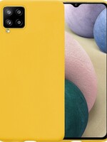 BTH BTH Samsung Galaxy A12 hoesje siliconen - Geel
