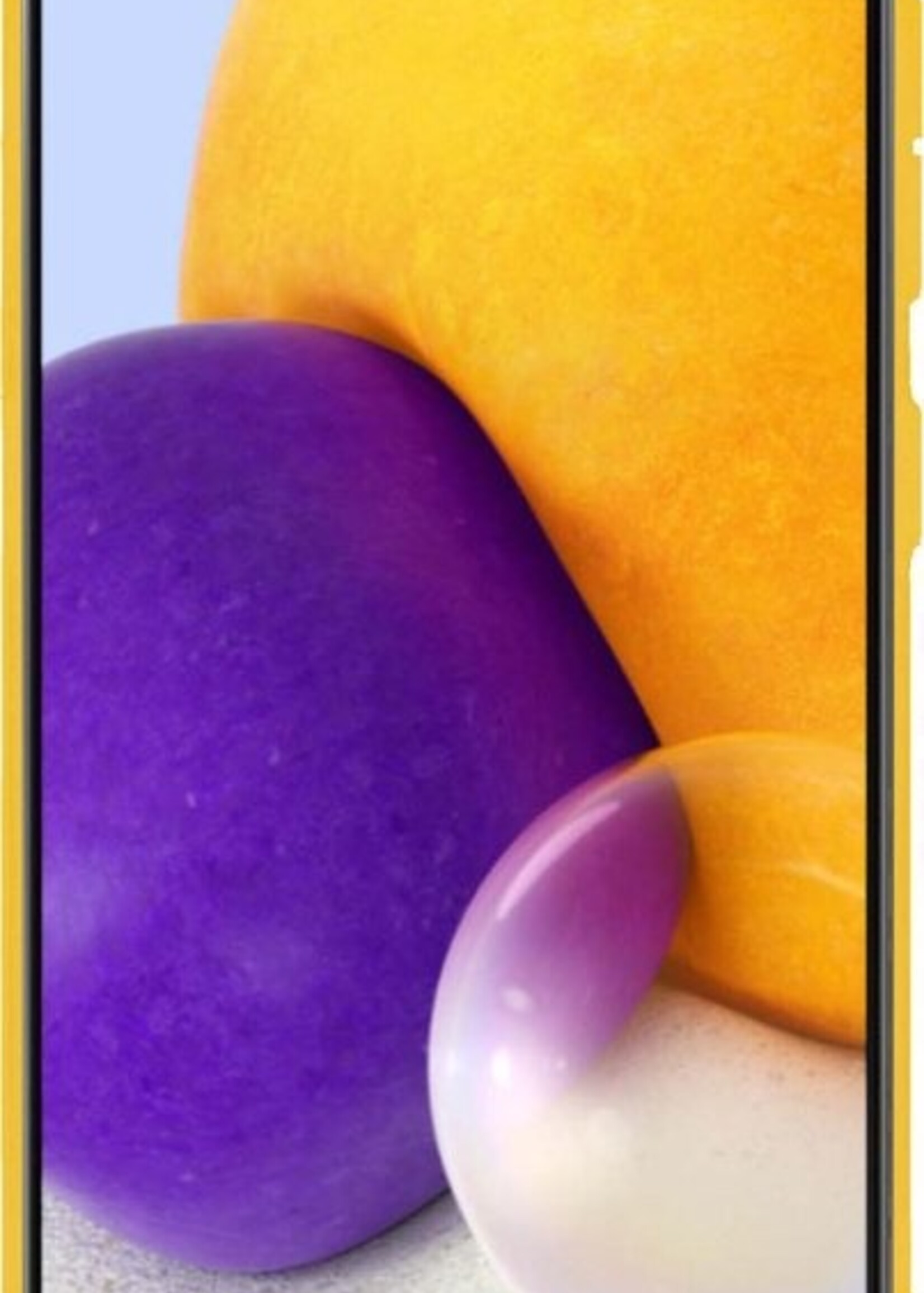 BTH Hoesje Geschikt voor Samsung A72 Hoesje Siliconen Case Hoes - Hoes Geschikt voor Samsung Galaxy A72 Hoes Cover Case - Geel - 2 PACK
