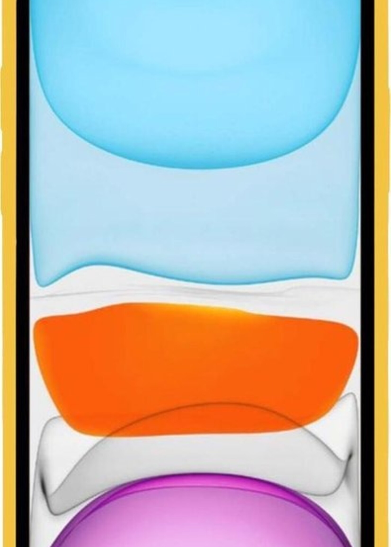 BTH Hoesje Geschikt voor iPhone X Hoesje Siliconen Case Hoes Met 2x Screenprotector - Hoes Geschikt voor iPhone X Hoes Cover Case - Geel