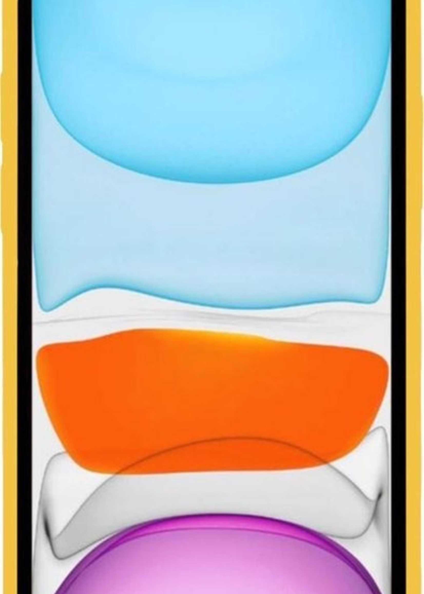 BTH Hoesje Geschikt voor iPhone Xs Max Hoesje Siliconen Case Hoes Met 2x Screenprotector - Hoes Geschikt voor iPhone Xs Max Hoes Cover Case - Geel