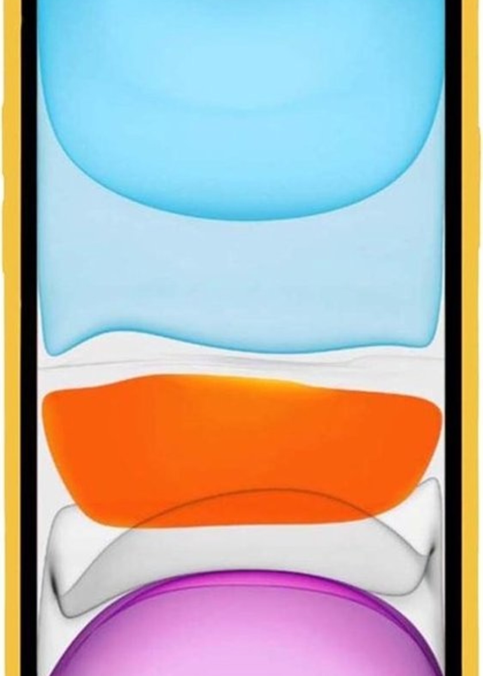 BTH Hoesje Geschikt voor iPhone 11 Pro Max Hoesje Siliconen Case Hoes Met Screenprotector - Hoes Geschikt voor iPhone 11 Pro Max Hoes Cover Case - Geel