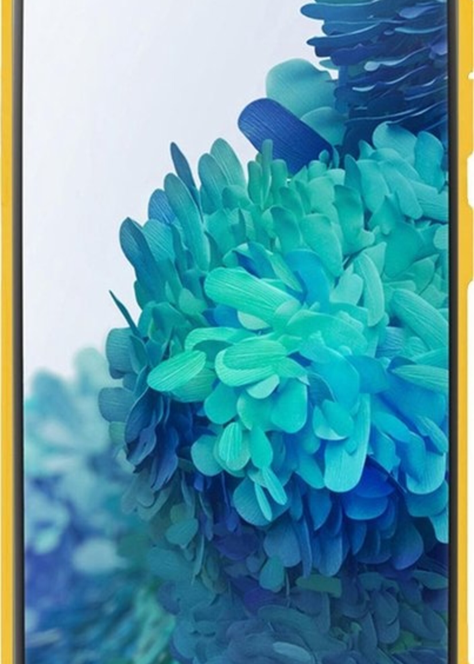BTH Hoesje Geschikt voor Samsung S20 FE Hoesje Siliconen Case Hoes Met Screenprotector - Hoes Geschikt voor Samsung Galaxy S20 FE Hoes Cover Case - Geel