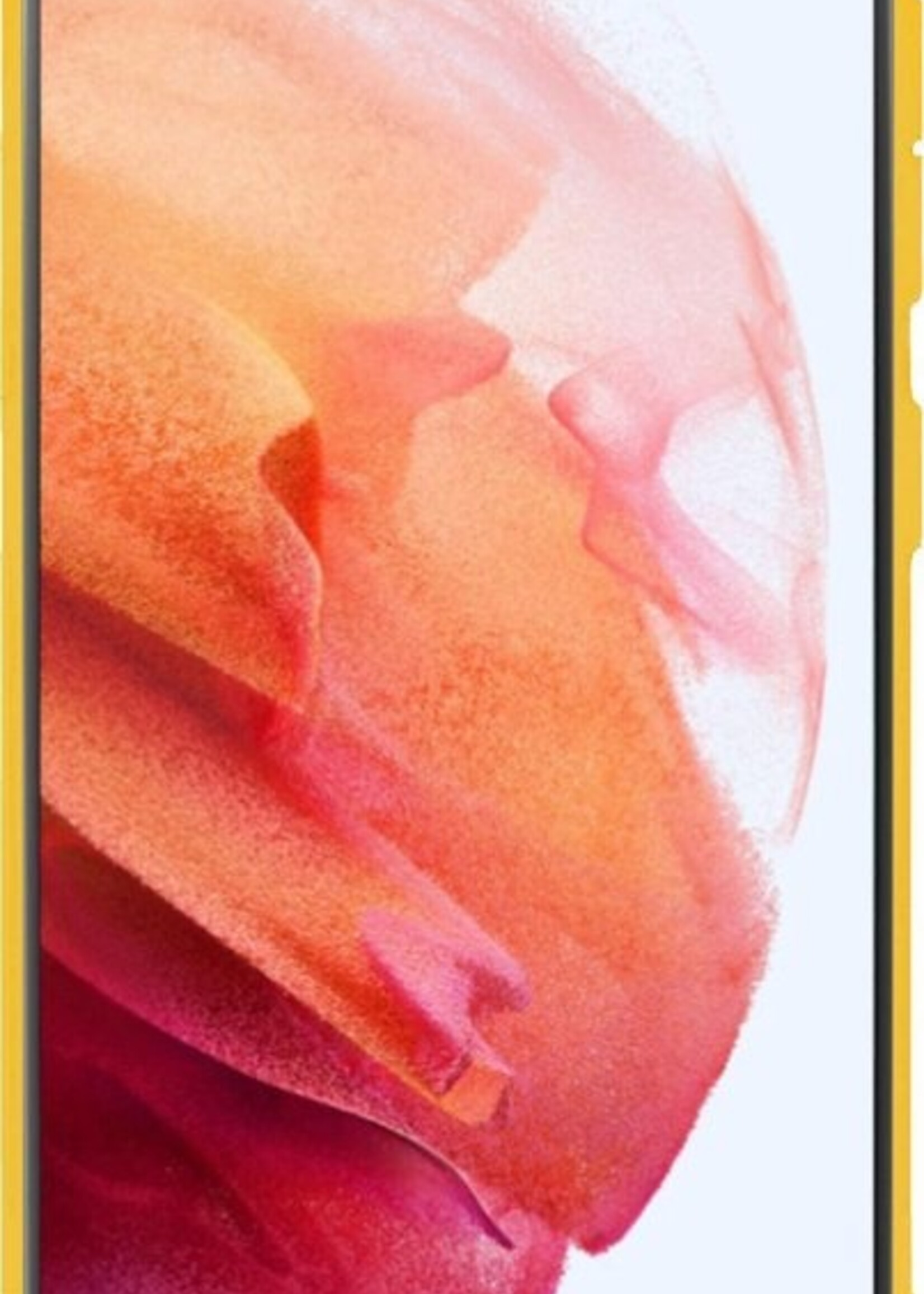 BTH Hoesje Geschikt voor Samsung S21 Plus Hoesje Siliconen Case Hoes Met 2x Screenprotector - Hoes Geschikt voor Samsung Galaxy S21 Plus Hoes Cover Case - Geel