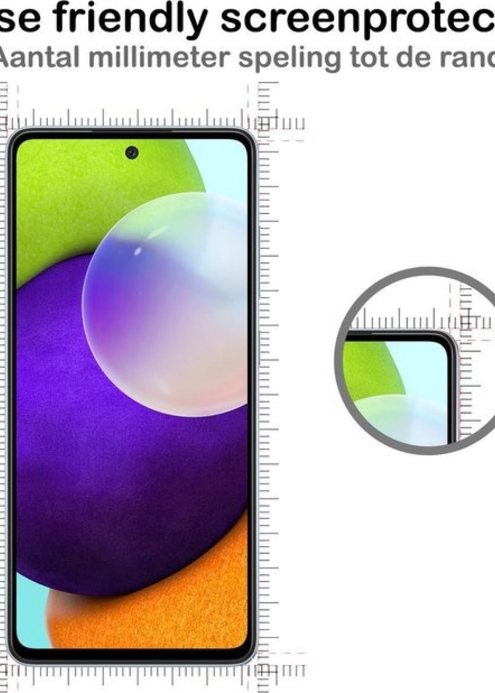 BTH Hoesje Geschikt voor Samsung A52 Hoesje Siliconen Case Hoes Met 2x Screenprotector - Hoes Geschikt voor Samsung Galaxy A52 Hoes Cover Case - Geel