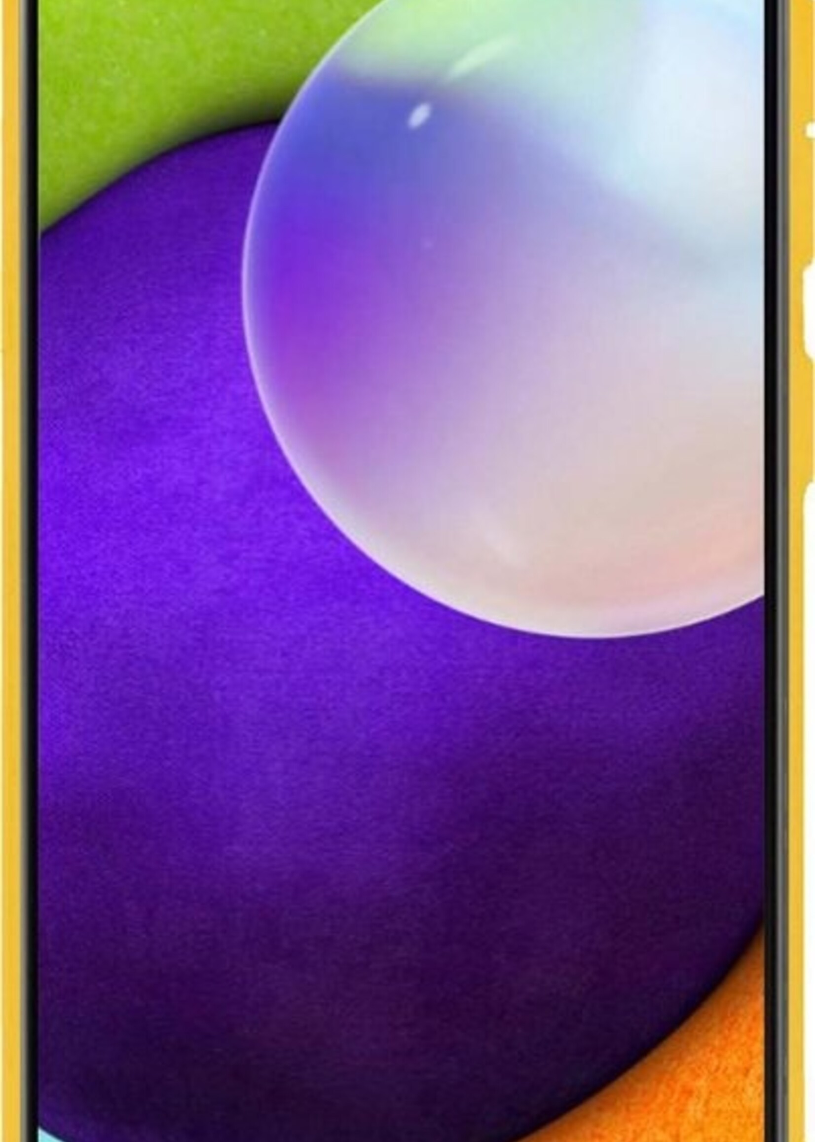 BTH Hoesje Geschikt voor Samsung A52 Hoesje Siliconen Case Hoes Met 2x Screenprotector - Hoes Geschikt voor Samsung Galaxy A52 Hoes Cover Case - Geel