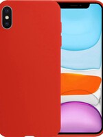 BTH BTH iPhone X Hoesje Siliconen - Rood