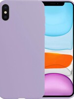 BTH BTH iPhone Xs Max Hoesje Siliconen - Lila