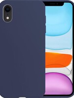 BTH BTH iPhone XR Hoesje Siliconen - Donkerblauw