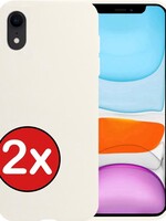 BTH BTH iPhone XR Hoesje Siliconen - Wit - 2 PACK